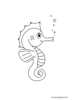 baby seahorse coloring page