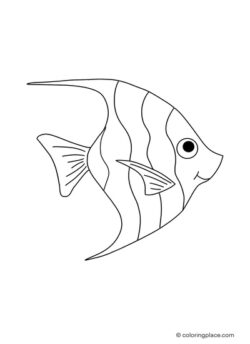 tropical fish coloring page
