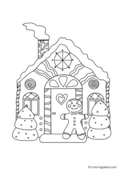 Gingerbread House coloring page