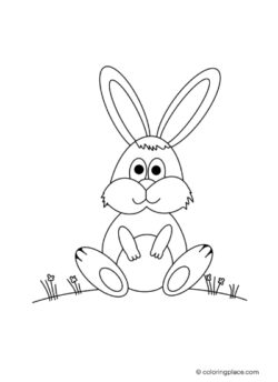 fluffy bunny coloring page