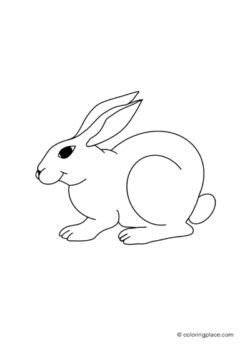hopping rabbit coloring page