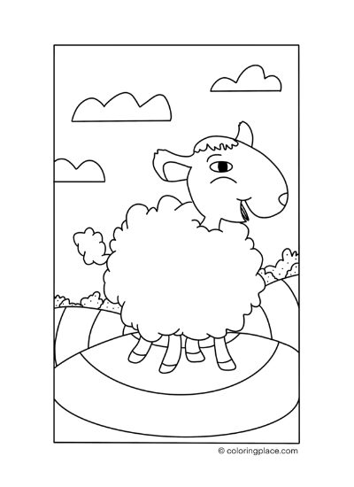 majestic sheep coloring page