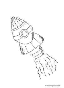 drawing of a starting small rocket with one window