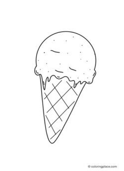 nice looking ice cream in a cone for drawing