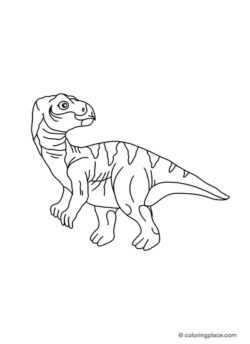 Iguanodon dinosaur coloring page