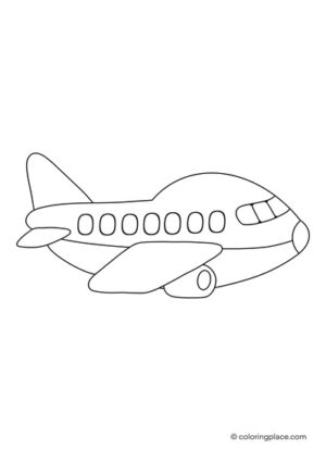 jumbo jet Malvorlage