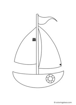 sailboat coloring page