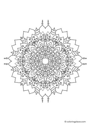 Fantasy Mandala Malvorlage