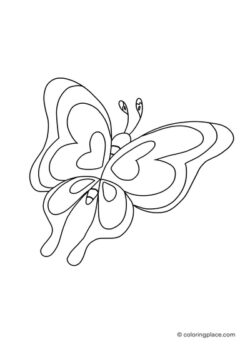 Large butterfly coloring place