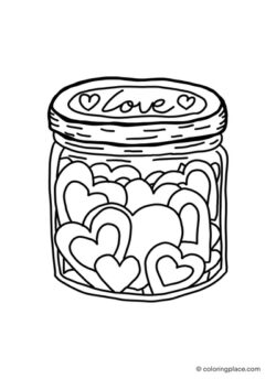 heart-shaped cookies coloring page