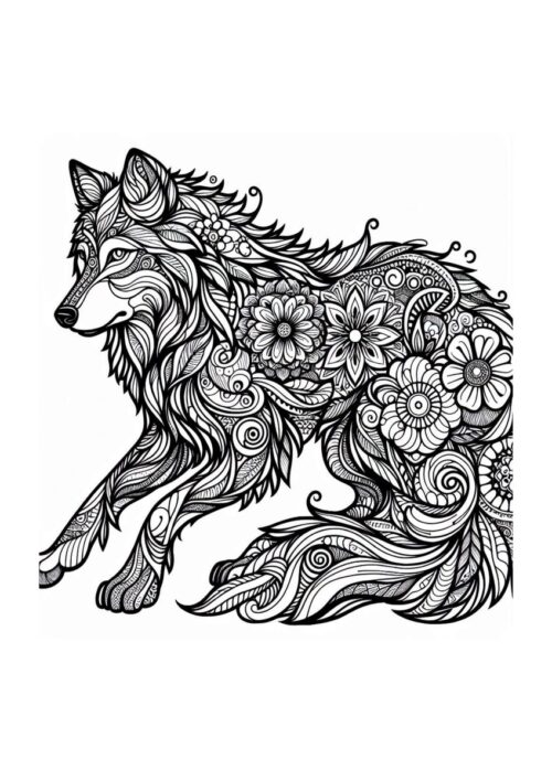 Floral Design Wolf