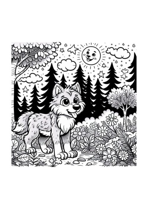 Wolf auf der Jagd