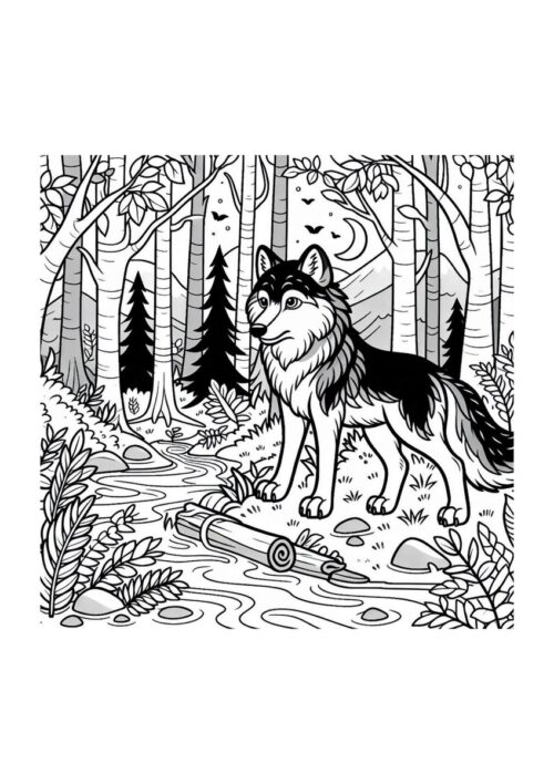 Wolf in den Bergen