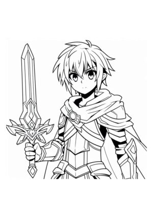 Anime Krieger mit Schwert
