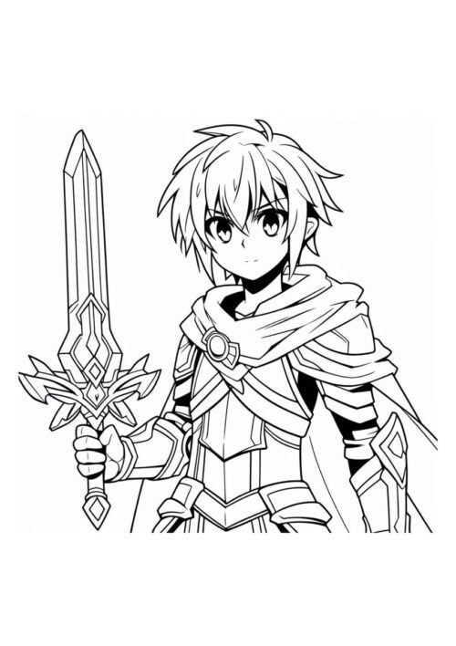 Anime Krieger mit Schwert